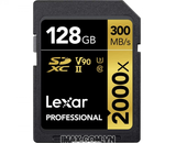 Lexar SDXC 128GB UHS-II, 2000X-300MB/s, Kèm Đầu đọc thẻ UHS-II