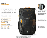 Balo đựng Laptop Lowepro Ridgeline Pro BP 300 AW, Chính hãng Hoằng Quân