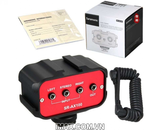 Thiết bị kết nối mic thu âm với máy ảnh, máy quay 2 mic cùng lúc Audio Adapter SR-AX100 Saramonic