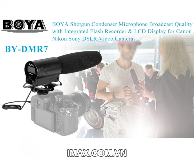 Micro thu âm Shotgun BOYA BY-DMR7 – iMax.com.vn
