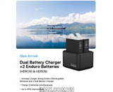 Bộ 2 pin 1 sạc đôi Gopro Dual Battery Charger + Enduro _ ADDBD-211-AS