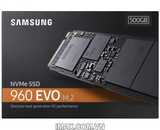 Ổ cứng 500GB SSD Samsung 960 EVO PCIe NVMe M.2 2280