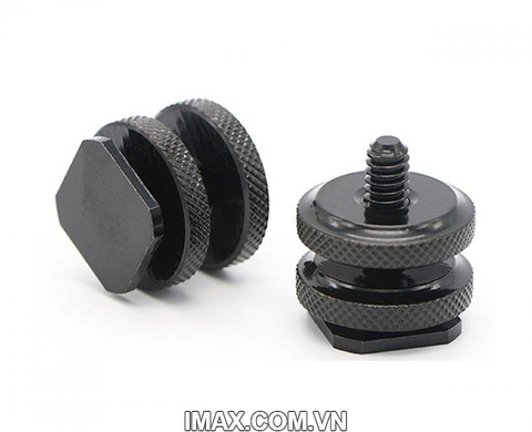 Ốc 1/4 đế kép gắn Hotshoe khe Flash