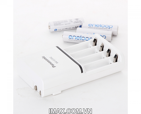 Bộ 4 pin 1 sạc nhanh CC55 AA Eneloop Panasonic 1900mAh, Hàng nhập khẩu