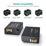 Bộ 2 pin 1 sạc Ravpower for Canon LP-E17