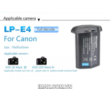 Pin Kingma for Canon LP-E4