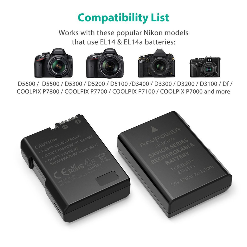 Pin tương thích vớimáy Nikon sử dụng pin EL14 hoặc EL14a