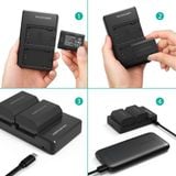 Bộ 2 pin 1 sạc đôi Ravpower for Sony NP-FZ100