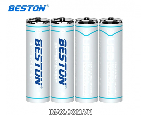 Pin Sạc AA Beston 2AC-60 Lithium 2200mWh 1.5V Type-C