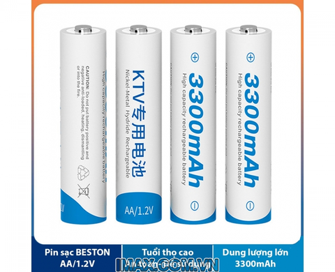 Pin sạc Beston AA 1.2V Ni-MH KTV3300mAh - 4 pin