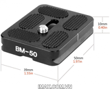 Plate BM-50 cho chân máy ảnh Coman
