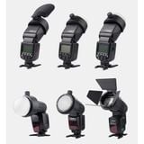 Ngàm gắn phụ kiện Godox S-R1 sử dụng bộ tản sáng Godox AK-R1 cho đèn đầu vuông