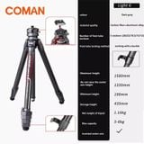 Chân máy ảnh Coman Light W/G