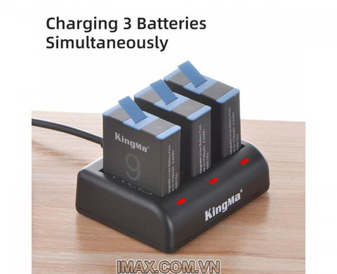 Sạc ba Kingma for GoPro Hero 9 Black, Hero 10 Black BM060-GP9 Kit