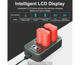 Sạc đôi Kingma BM058Q-W235 Màn hình LCD for Fujifilm NP-W235