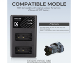 Sạc nhanh hai pin K&F Concept LP-E17 - KF28.0008