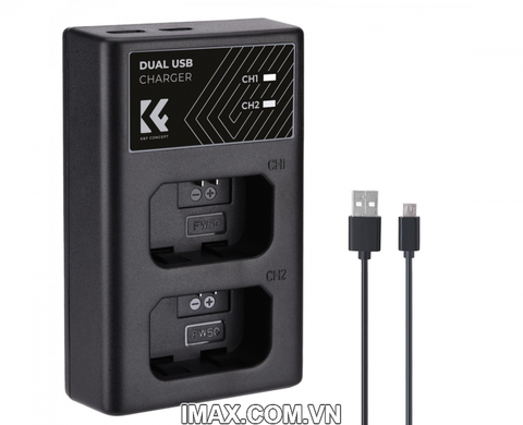 Sạc nhanh hai pin K&F Concept NP-FW50 - KF28.0009