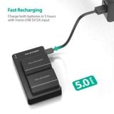 Bộ 2 pin 1 sạc đôi Ravpower for Sony NP-FZ100