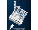 Sạc Pin AA & AAA Beston C8002 Ni-Mh 1.2V 4 pin, đèn LED báo