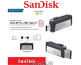 Sandisk USB 3.1 Type-C 256GB, 2 cổng: USB, Type C