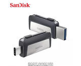 Sandisk USB 3.1 Type-C 256GB, 2 cổng: USB, Type C
