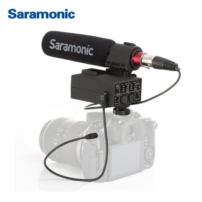 Saramonic Mixmic Bắn Video Micro Tích Hợp 2 Kênh Âm Thanh XLR Adapter Dành Cho Máy Ảnh DSLR & Máy Quay|video microphone|microphone microphoneshotgun microphone - AliExpress