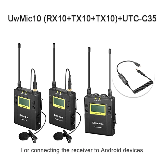 Saramonic UwMic10 Phát Sóng Không Dây UHF Lavalier Microphone Hệ Thống Máy Phát Và Máy Thu Cho Máy Ảnh & QUAY PHIM & Điện Thoại Thông Minh|Míc| - AliExpress