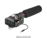 Mic shotgun tính hợp bộ chuyển đổi Saramonic MIXMIC 2 kênh XLR micro