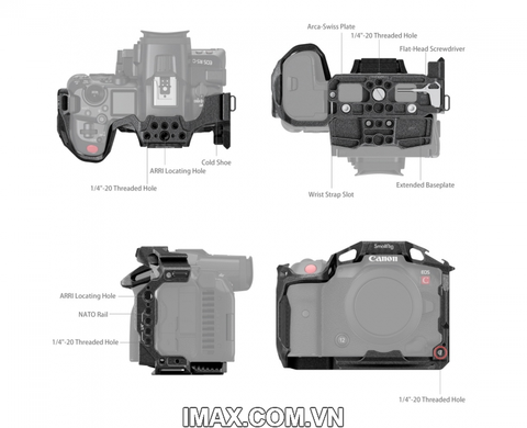 SmallRig “Black Mamba” Camera Cage for Canon EOS R5 C 3890