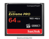 Thẻ nhớ CF Sandisk Extreme Pro 64GB 1067x 160MB/s