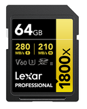 Thẻ nhớ SDXC 64GB Lexar Gold UHS-II 1800X 280/210MB/s