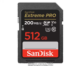 Thẻ nhớ Sandisk SDXC Extreme Pro 512GB 200/140Mb/s
