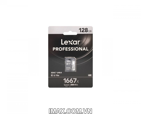 Thẻ nhớ SDXC Lexar 128GB UHS-II 1667X 250MB/s