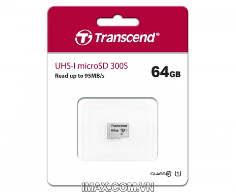 Thẻ nhớ Transcend Micro SDXC 64GB 95MB/s 300S C10 U1