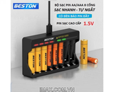Sạc pin 8 khe AA/AAA 1.5v Beston M7012 sạc nhanh tự ngắt cao cấp ( chỉ dành cho pin Li-ion 1.5V)