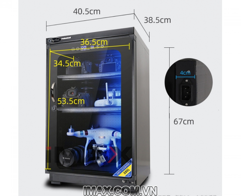 Tủ chống ẩm HT Dry Cabinet ATS-80, 80 lit, Đèn Led, Màn hình cảm ứng