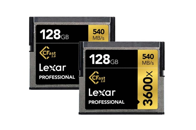 Lexar 128GB 3600X Pro CFAST 540MB/s - 2 stk. - Wedio