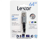 USB OTG 64GB Lexar JumpDrive C25i cho Iphone Ipad kiêm dây sạc