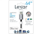 USB OTG 64GB Lexar JumpDrive C25i cho Iphone Ipad kiêm dây sạc
