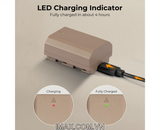 Pin máy ảnh có sạc nhanh Type C K&F Concept NP-FZ100 2280mAh - KF28.0023