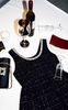  Váy dạ tweed đen - viền cổ đính đá 