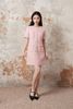  Váy tweed hồng, 4 túi 