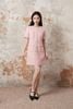  Váy tweed hồng, 4 túi 