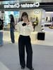  Sơ mi lụa trắng - nơ đen cổ 