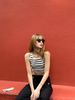  Áo 3 lỗ kẻ croptop 