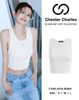  Tank top trắng logo đá vàng 