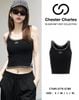  Áo tank top đen viền trắng CC 