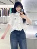  Sơ mi trắng ngắn tay - gấu nhỏ túi ngực 