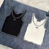  Áo tank top trắng viền đen CC 