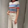  Áo kẻ sắc màu 